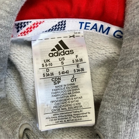 Adidas Olympics RIO 2016 Team Great Britain GB Hoodie Sweatshirt Grey Sz S - Picture 11 of 16